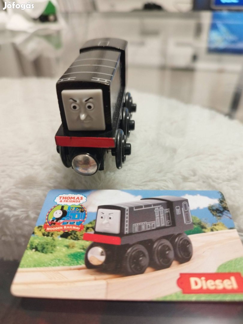 Thomas Wooden Railway haragos Diesel eredeti kártyával
