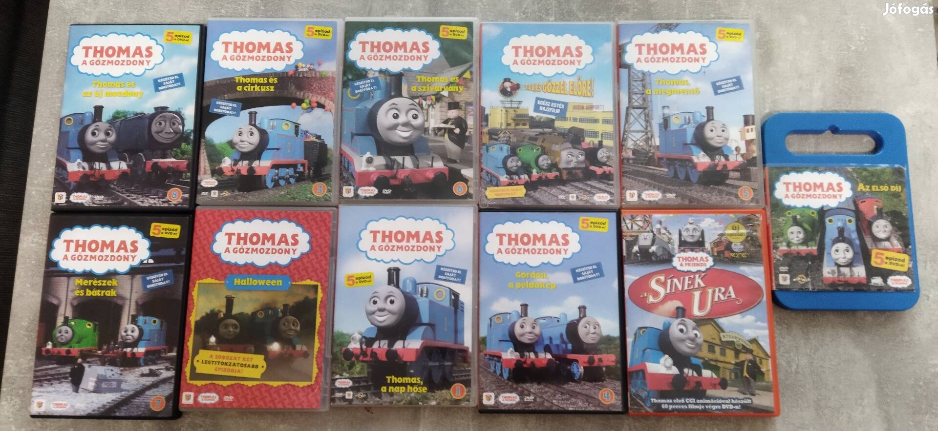 Thomas a gőzmozdony DVD 11db + ajándék 2db Eperke DVD