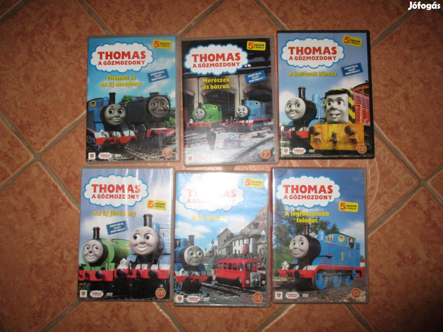 Thomas a gőzmozdony DVD lemezek (összesen 15 db) eladó