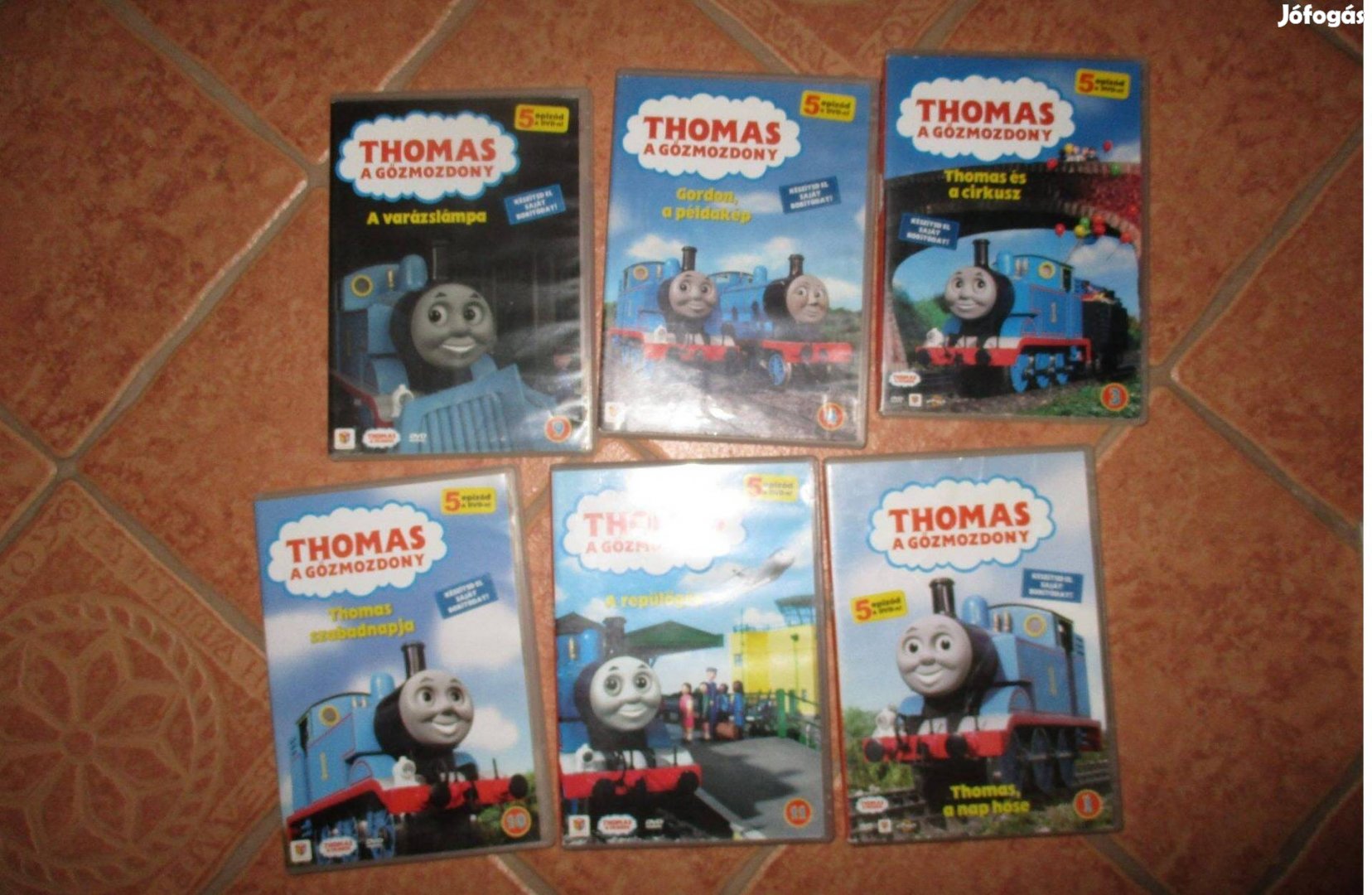 Thomas a gőzmozdony DVD lemezek (összesen 15 db) eladó