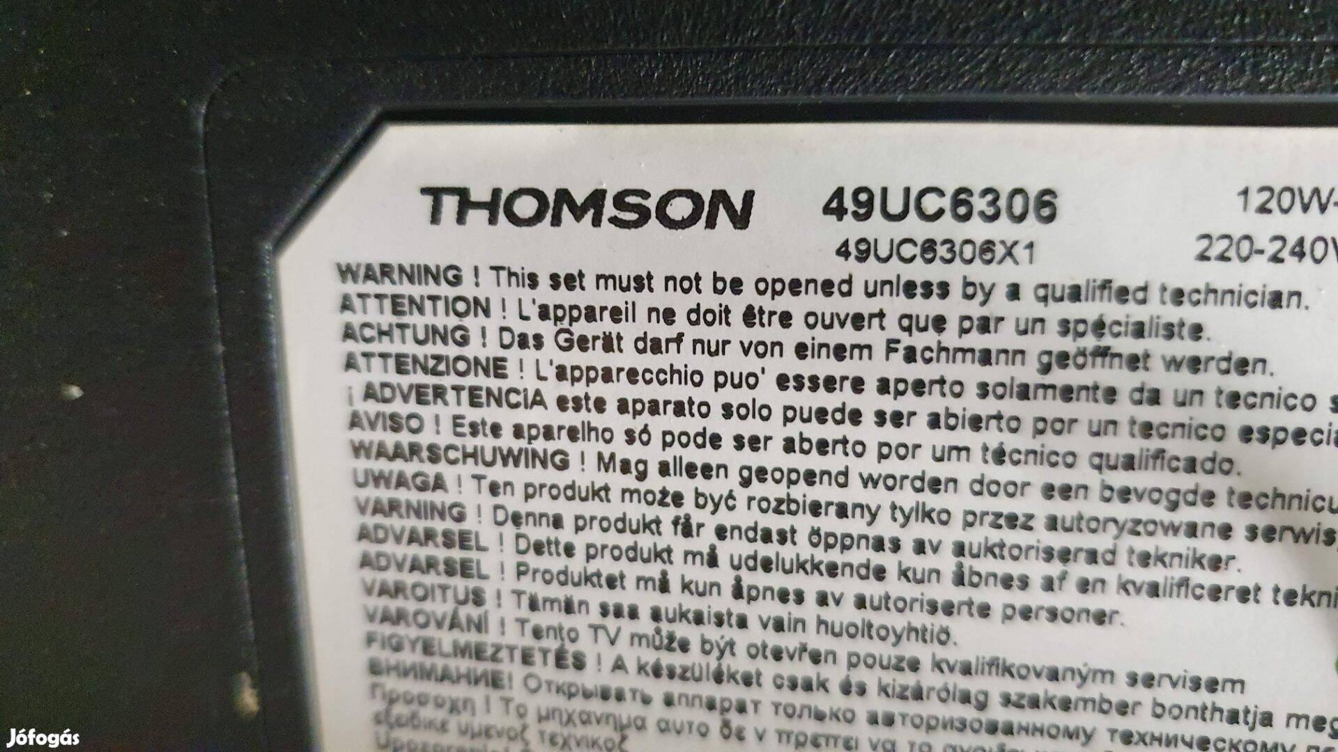 Thomson 49UC6306 tv LED garnitúra 5 LED sor hibátlan!