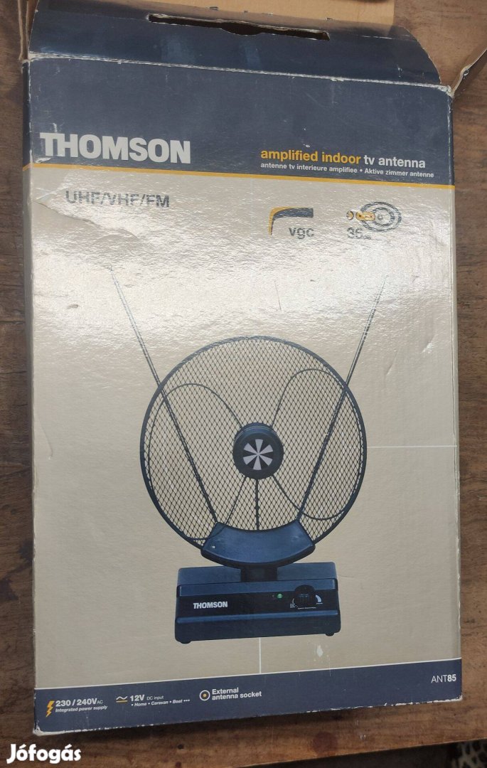 Thomson ANT85 Aktív Szobaantenna 36dB Erősítés, DVB-TT2
