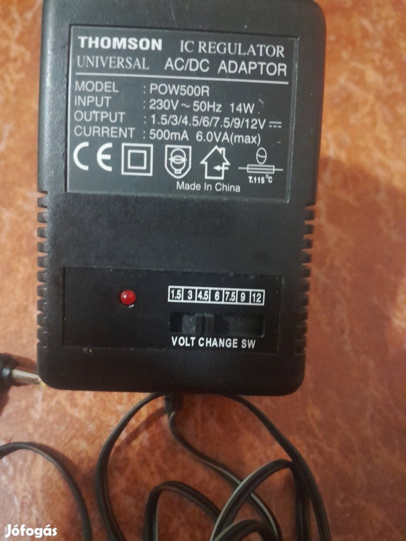 Thomson adapter 1,5 V-tól 12 V -ig