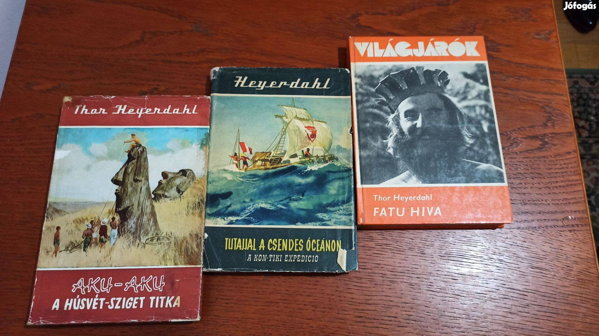 Thor Heyerdahl utikönyv csomag 3 db könyv