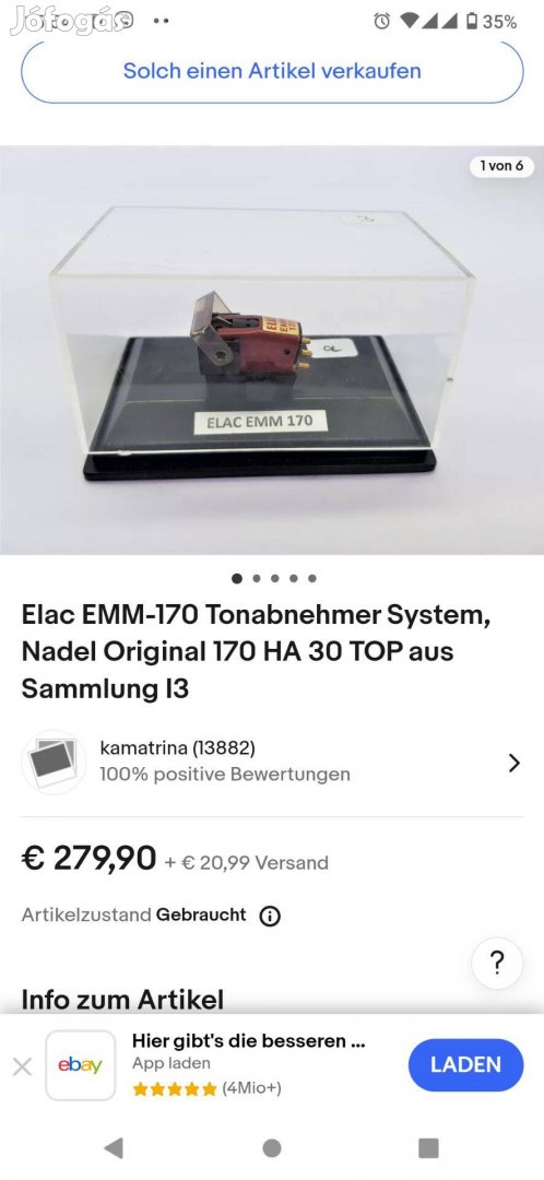 Thorens TD 320 és Elac 170 hangszedő