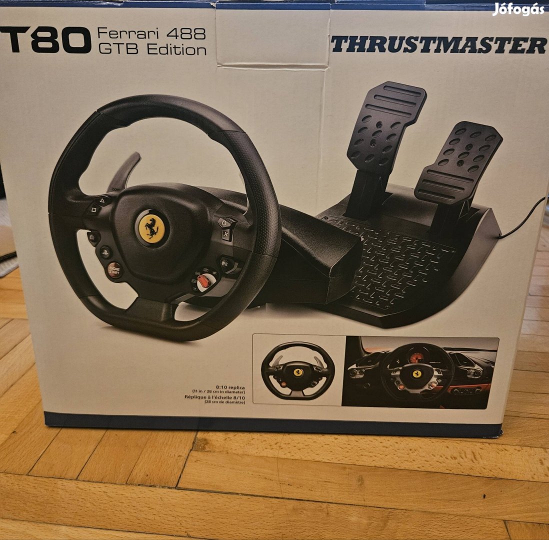 Thrustmaster T80 Ferrari 488 GTB Edition kormány, pedál