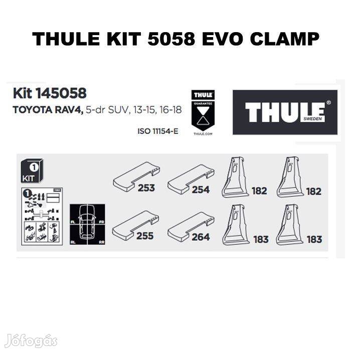 Thule Evo Clamp tetőcsomagtartó Kit 145058 Toyota Rav4 Evo Clamp 7105