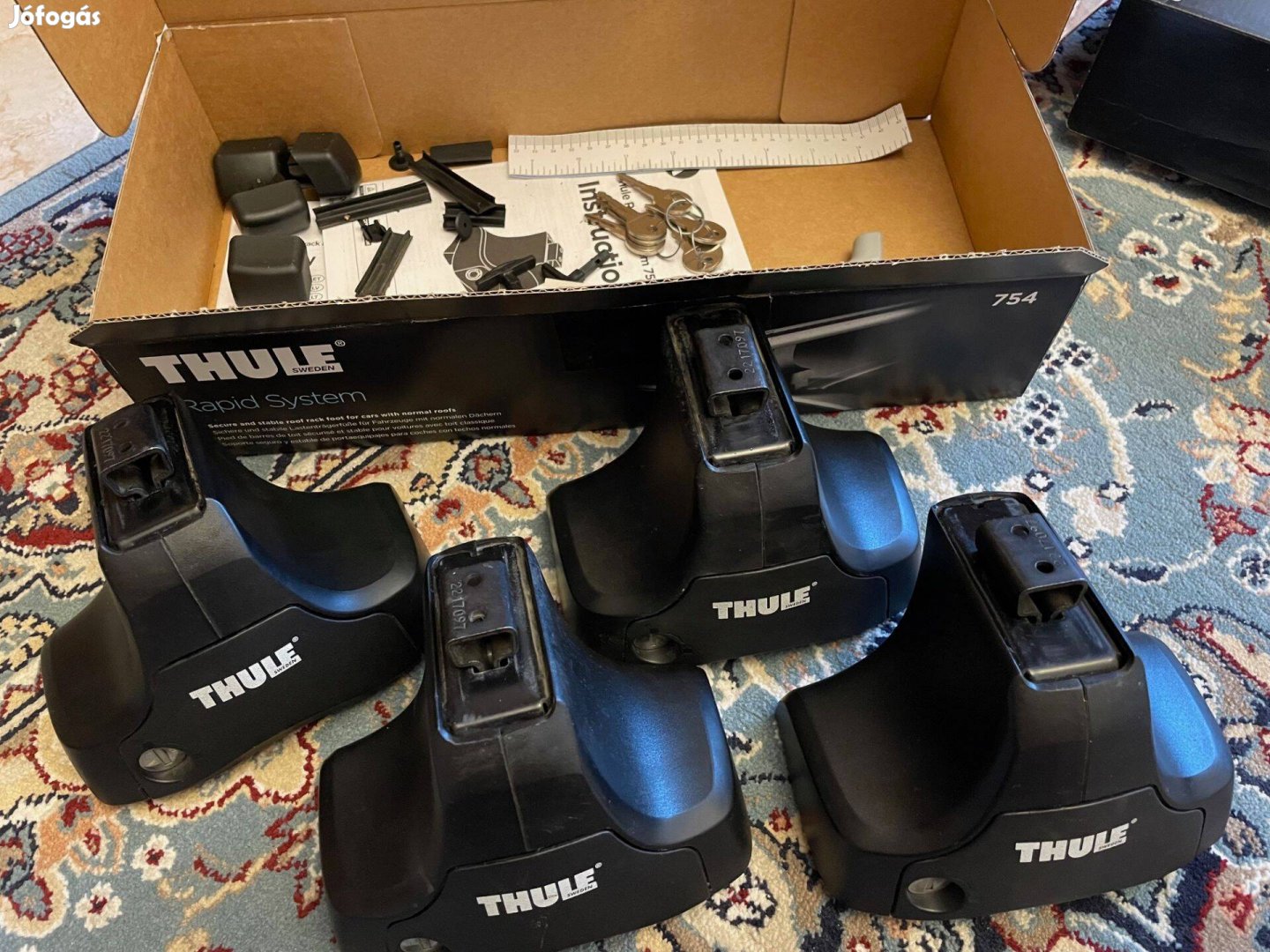 Thule Rapid System 754 fekete tetőtartó talp készlet