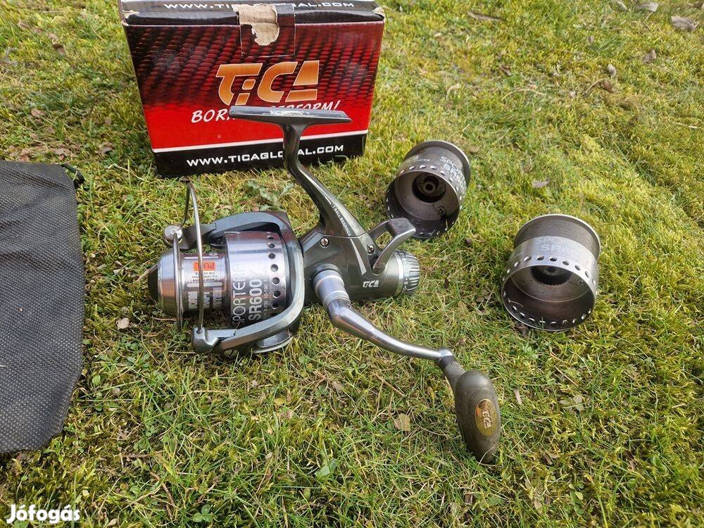 Tica Sportera SR6007 nyeletőfékes orsó + 2 pótdob