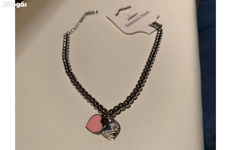 Tiffany jellegű ezüst színű karkötő medállal új