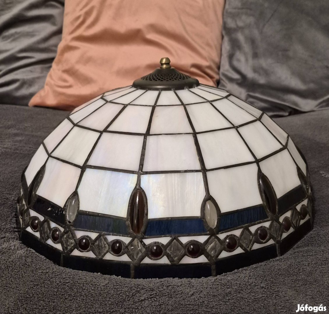 Tiffany mennyezeti lámpa - Kékes-gyöngyház árnyalat 42 cm