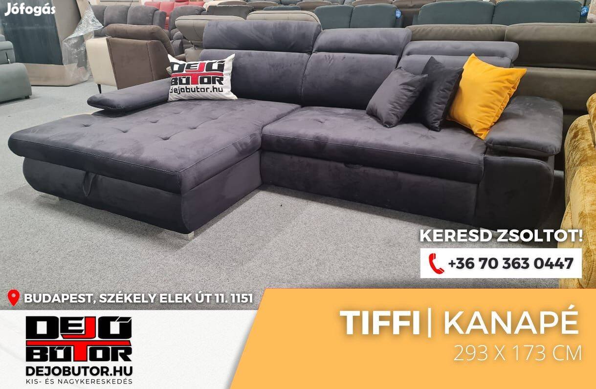 Tiffi Long gray kanapé ülőgarnitúra 293x173 cm sarok ágyazható