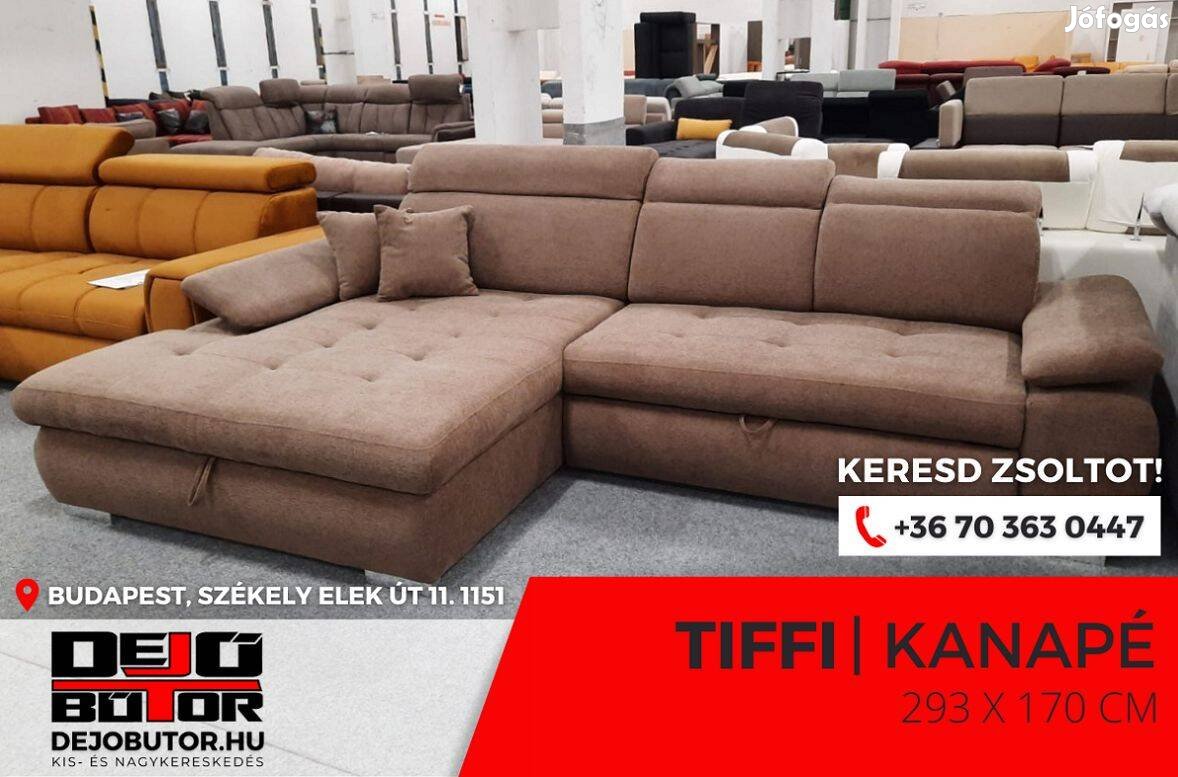 Tiffi rugós sarok kanapé aston 5 ülőgarnitúra 295x170 cm ágyazható