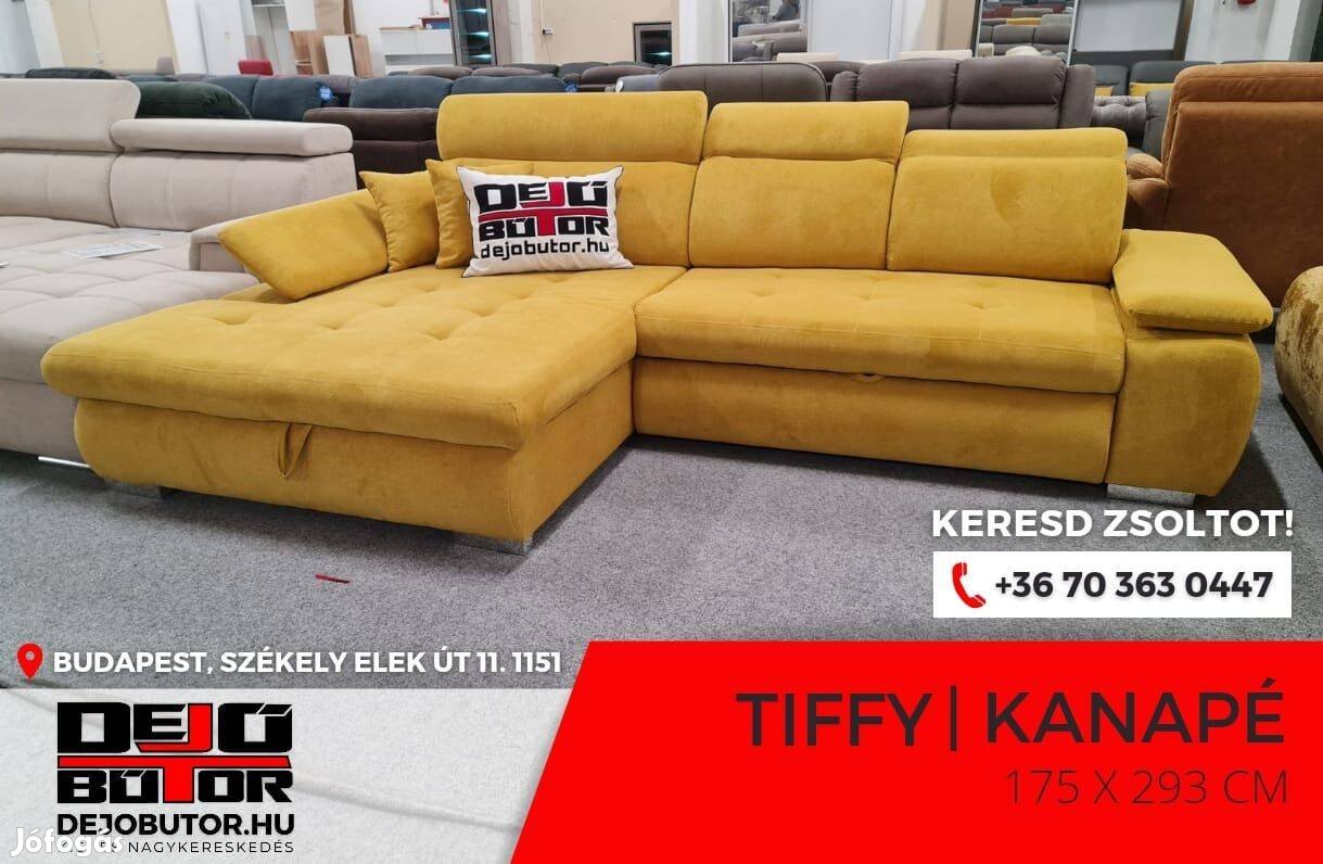 Tiffi rugós sarok kanapé aston 8 ülőgarnitúra 295x170 cm ágyazható