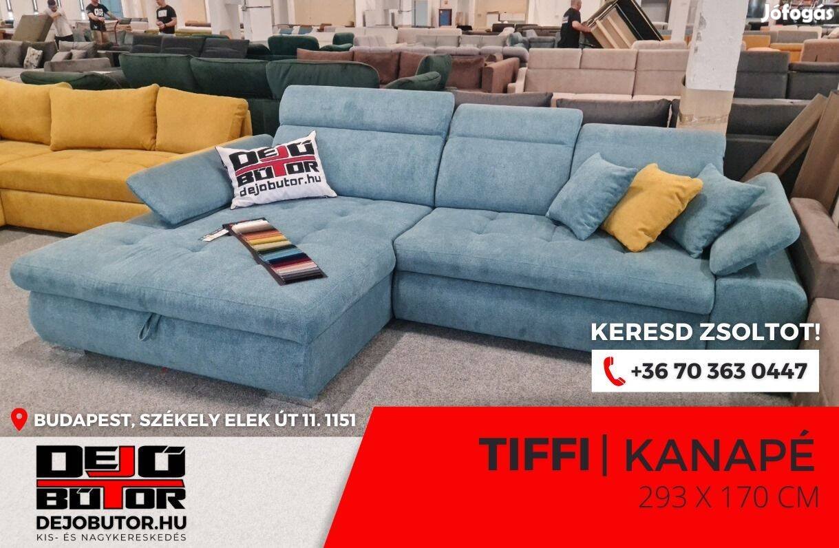 Tiffi rugós sarok kanapé ülőgarnitúra 293x170 cm ágyazható aston 12