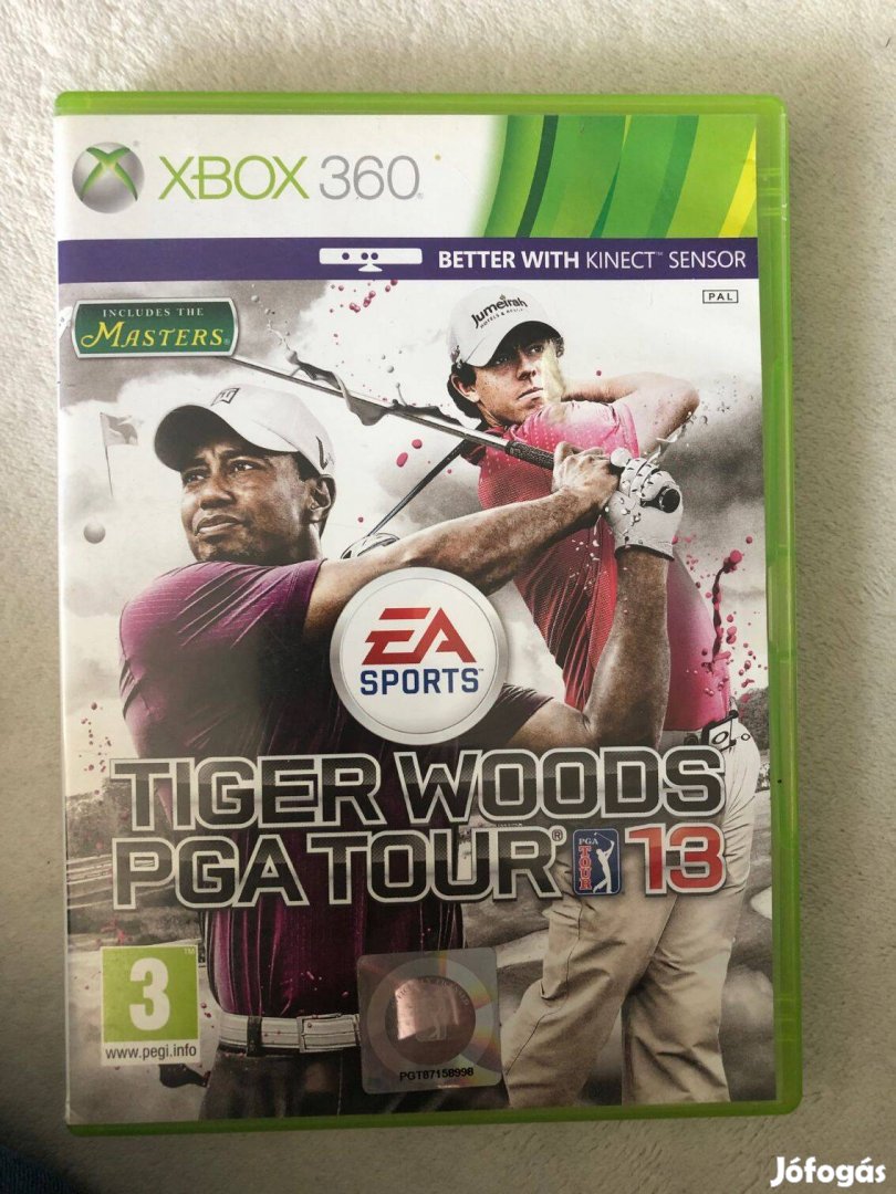 Tiger Woods PGA Tour 13 Xbox 360 játék, kinecttel is működik