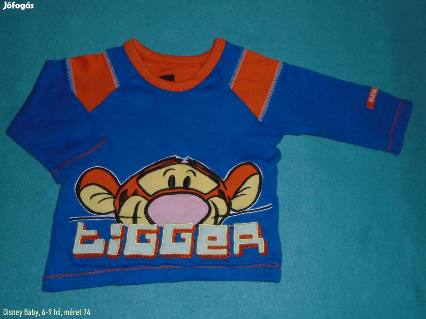 Tigris Micimackó mintás hosszú ujjú felső 6-9 hó méret 74