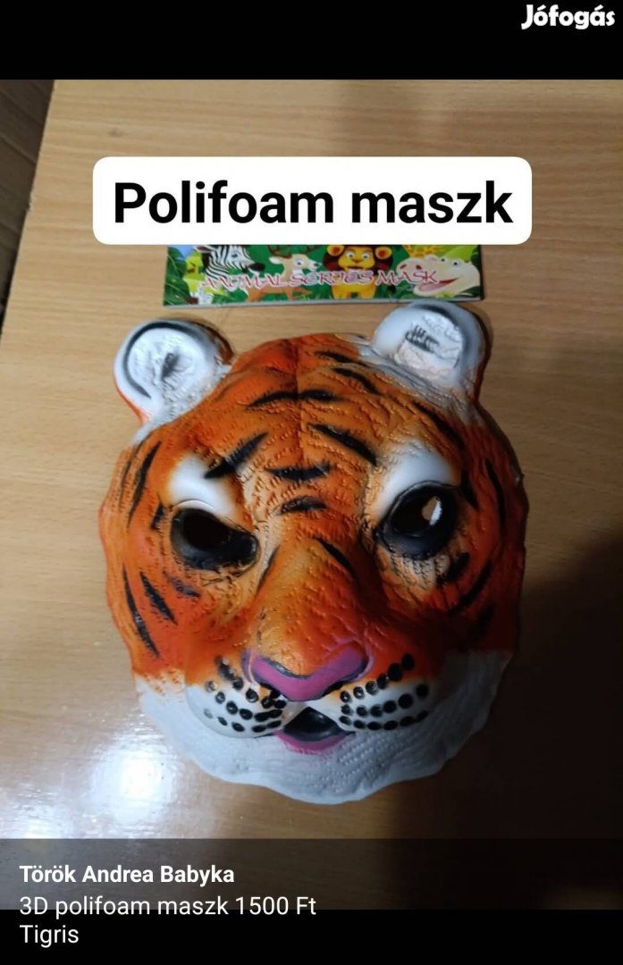 Tigris maszk álarc