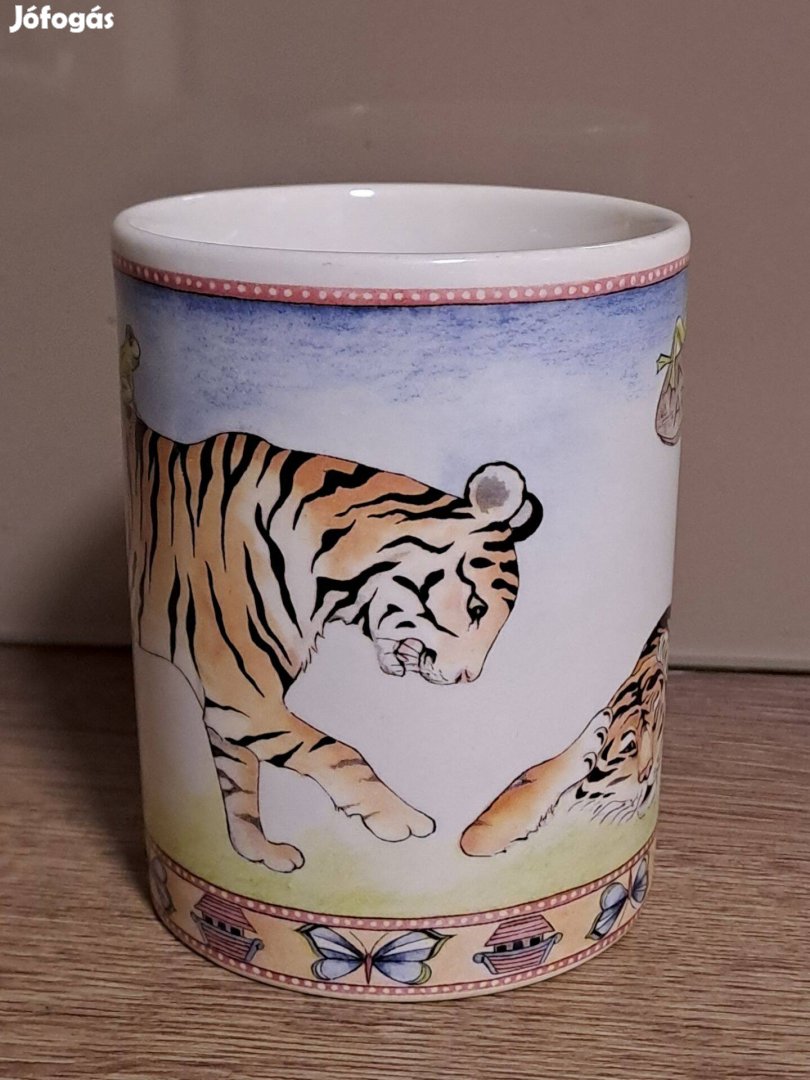 Tigrises porcelán angol bögre