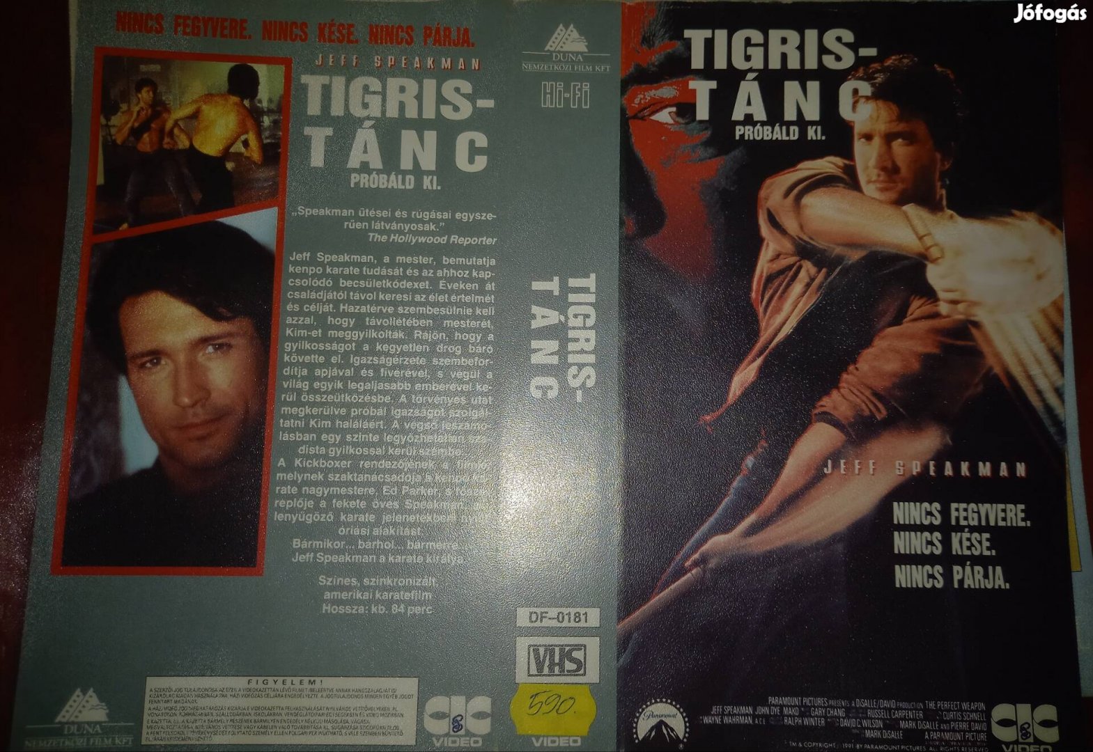 Tigristánc - akció vhs - Jeff Spekman