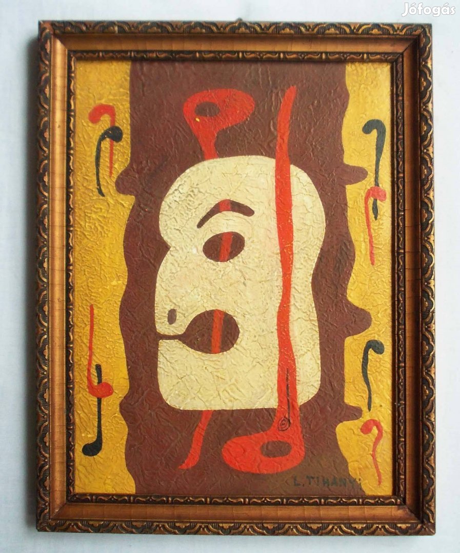 Tihanyi Lajos festmény. A művész absztrakt víziója képbe álmodva