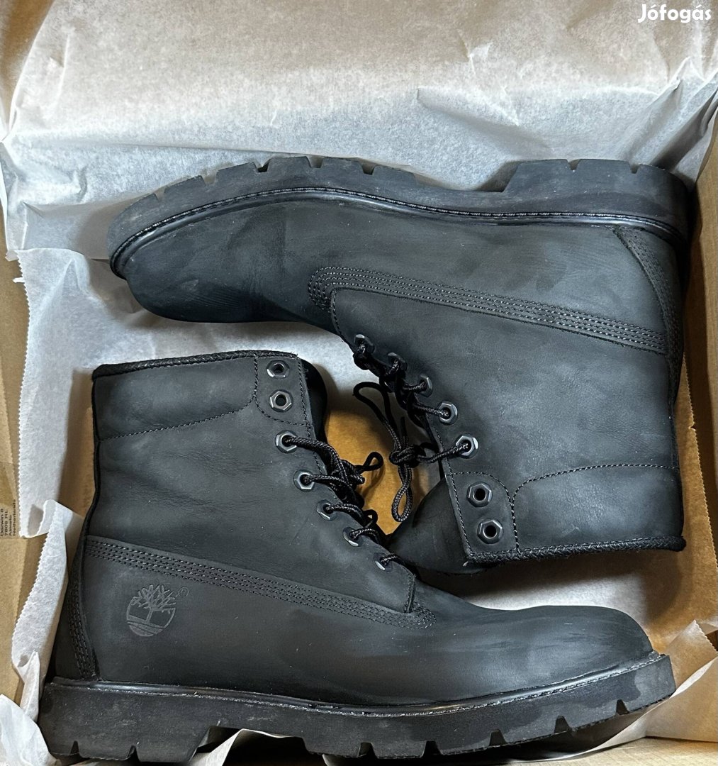 Timberland Classic 6 Hüvelykes Vízálló Bakancs Fekete Bőr