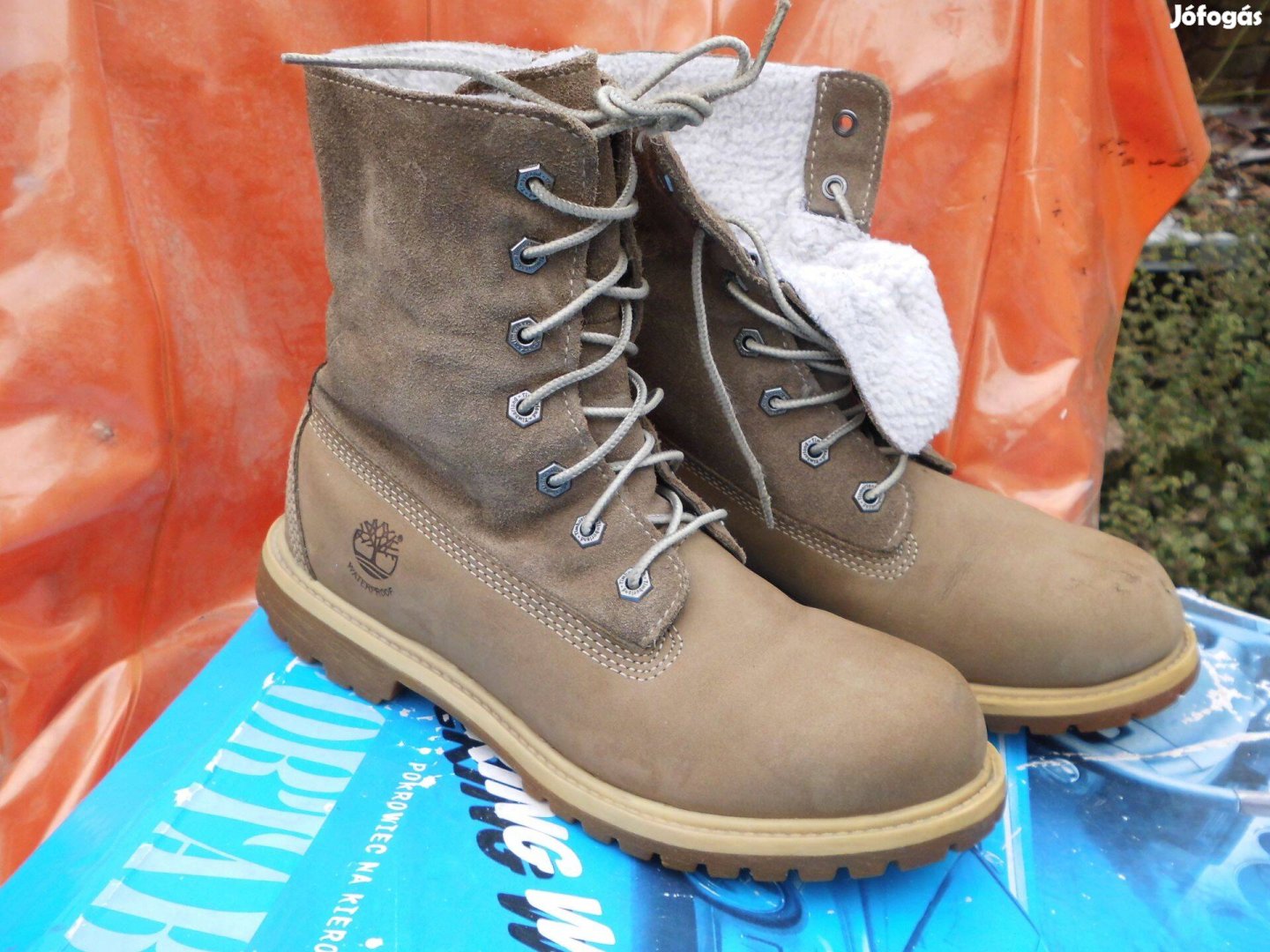 Timberland drapp bőr 38-as női bakancs eladó,