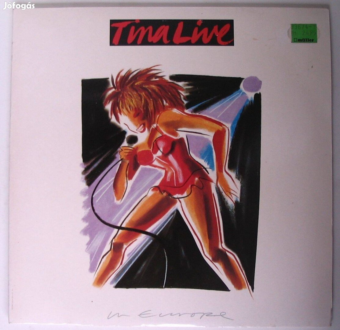 Tina Turner: Live in Europe (EX állapot, 2 LP, holland nyomás + füzet)