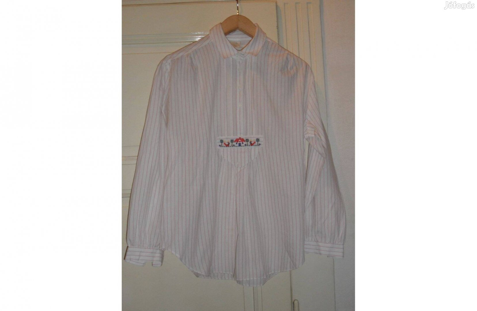 Tiroli csíkos női blúz, felső 44-es