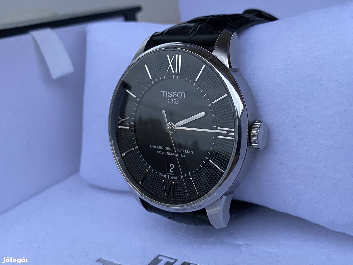 Tissot Chemin Des Tourelles Powermatic 80 Automata Bőr Szíjas óra 