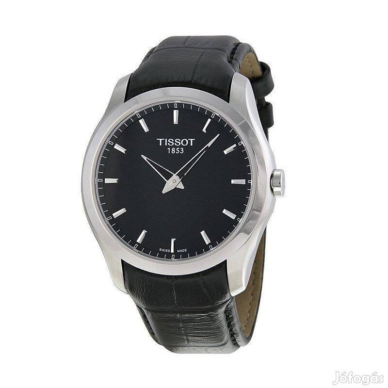 Tissot Couturier Secret Date analóg karóra, bőr szíjjal