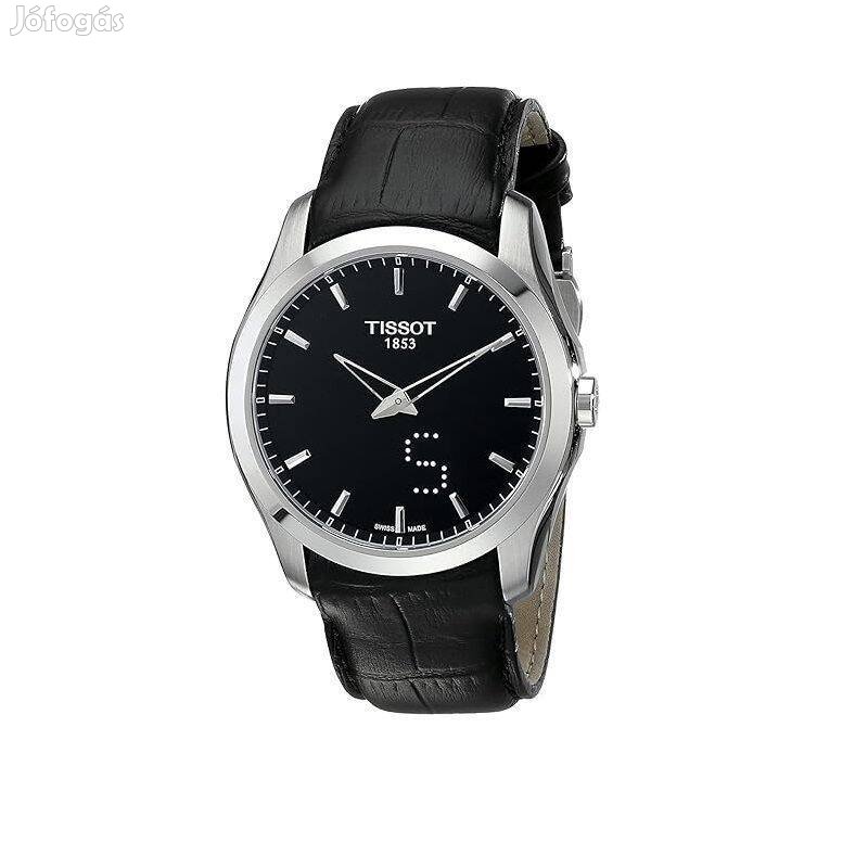 Tissot Couturier Secret Date analóg karóra, bőr szíjjal - rozsdamentes