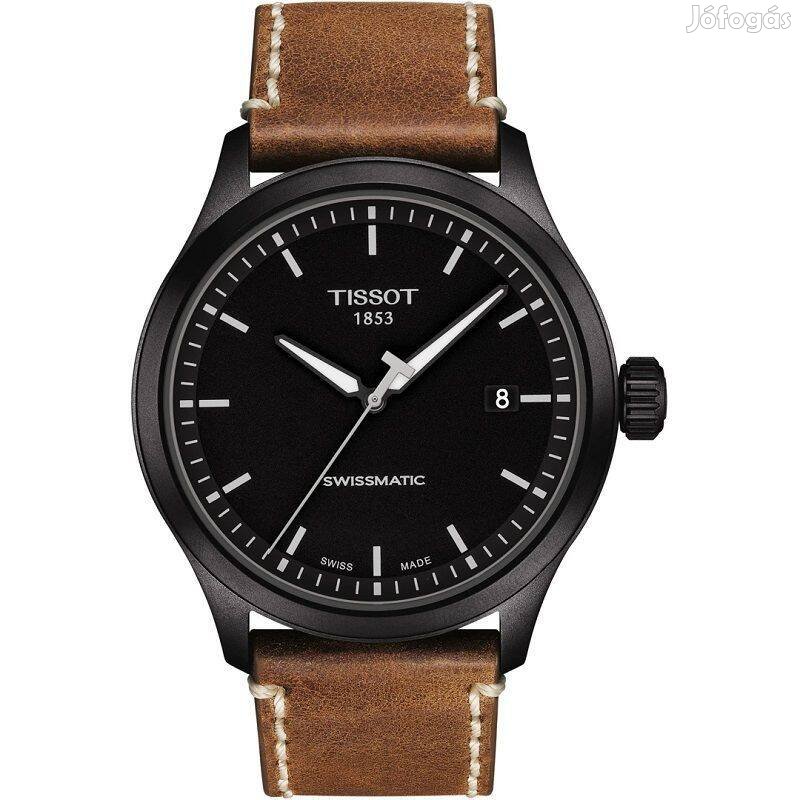 Tissot Gent XL Swissmatic automata karóra, bőr szíjjal - fekete/barna