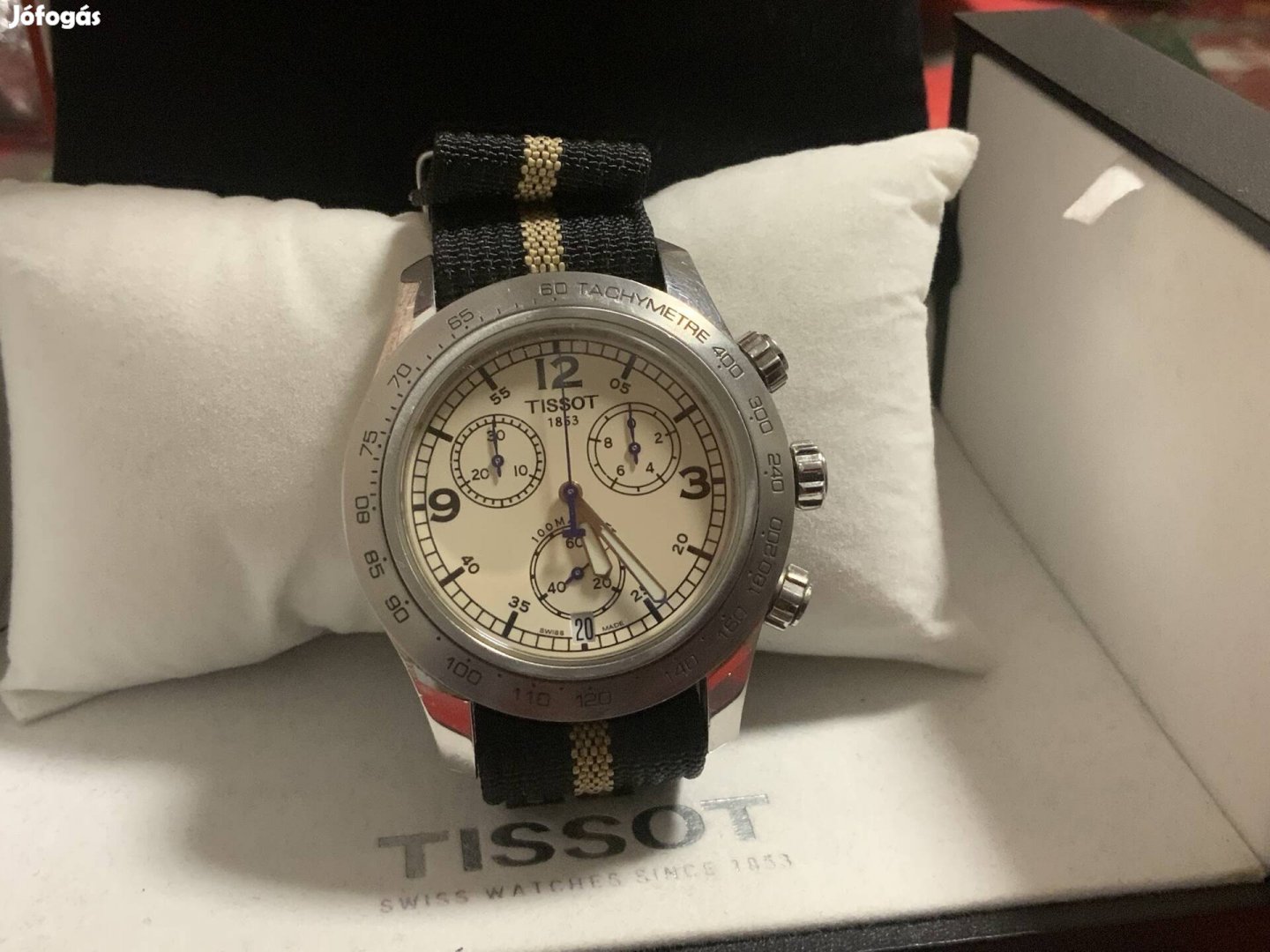 Tissot V8 Chronograph Acél Tokos Zafír üveges Quartz Óra 