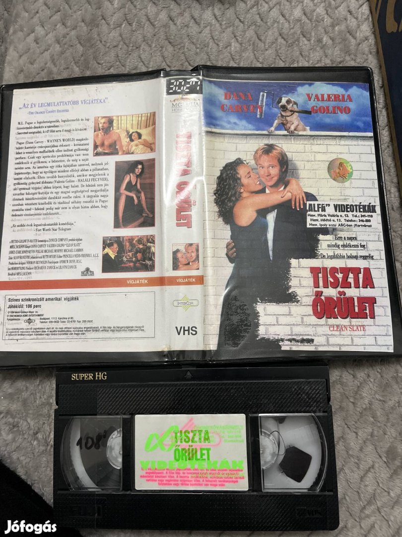 Tiszta őrület vhs nagytok alfa vigjáték