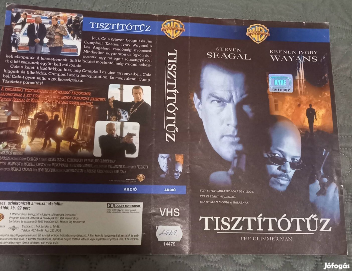 Tisztitótűz - akció vhs - Steven Segal