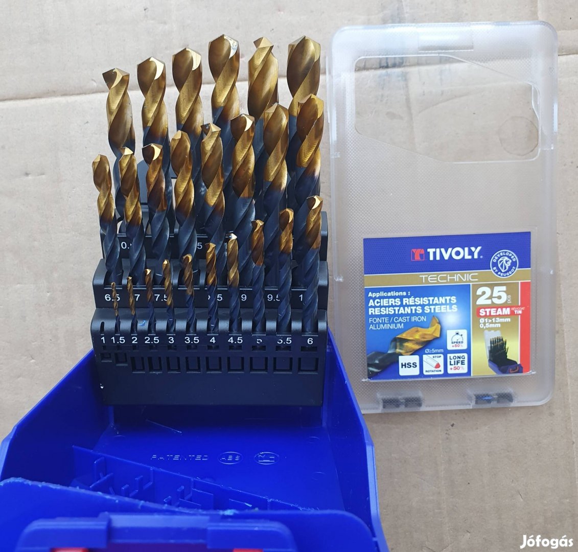 Tivoly 11453170017 T-Box 25 darabos fém HSS gőzölős ónfúrófej készlet