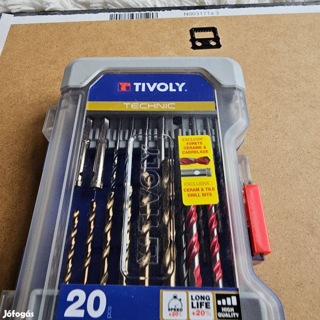 Tivoly fúrószár készlet, bármilyen anyaghoz, 20 db új