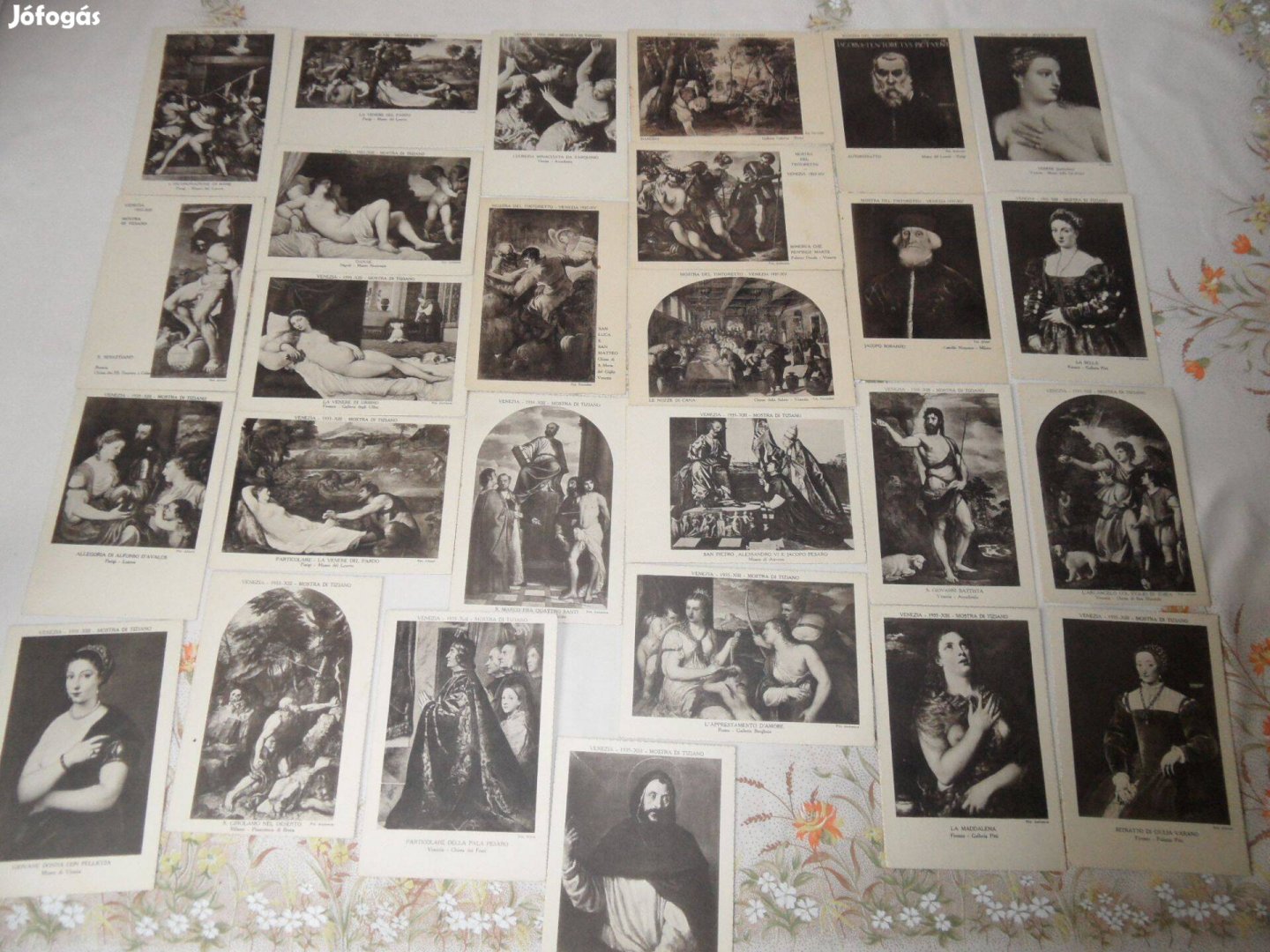 Tiziano kiállítási képeslapok, levelezőlapok ( 1935 , 27 db.)