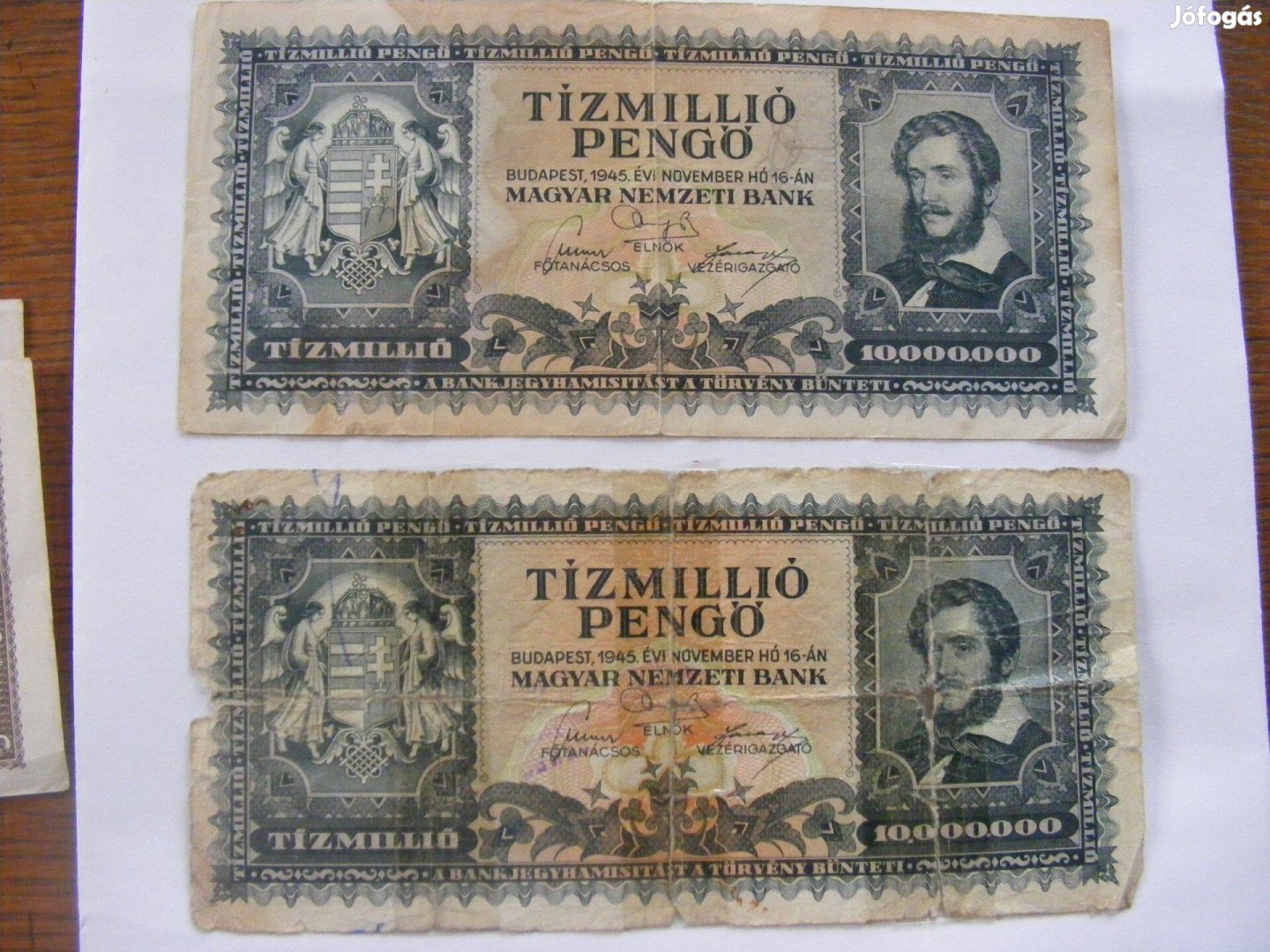 Tízmillió pengő - 1945. inflációs