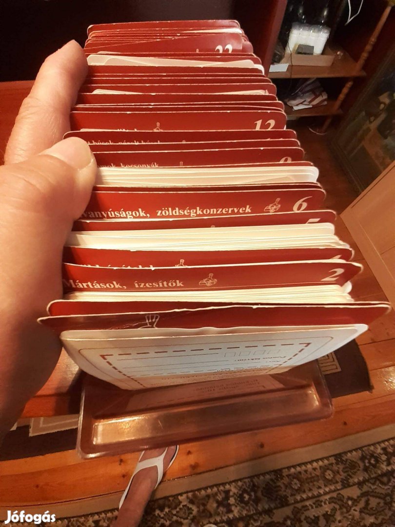 Több db régi Planétás recept kártya a 70-80-as évekből