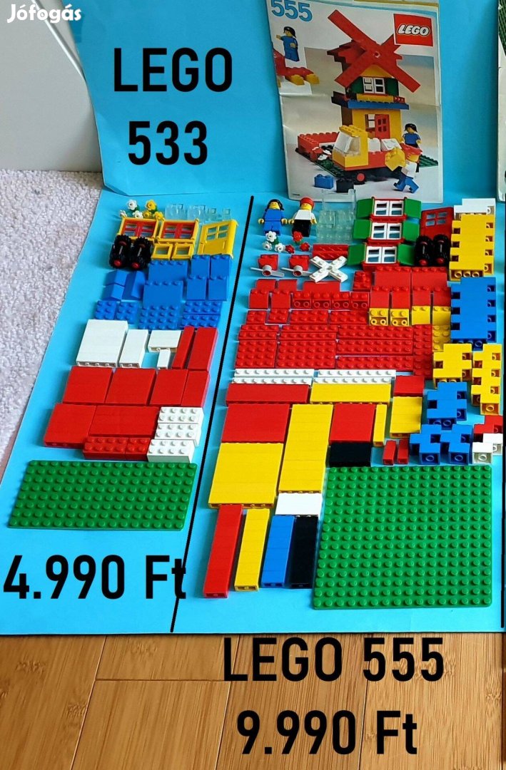 Több mint 40 éves LEGO Basic Set 533, 555 (1981), útmutató