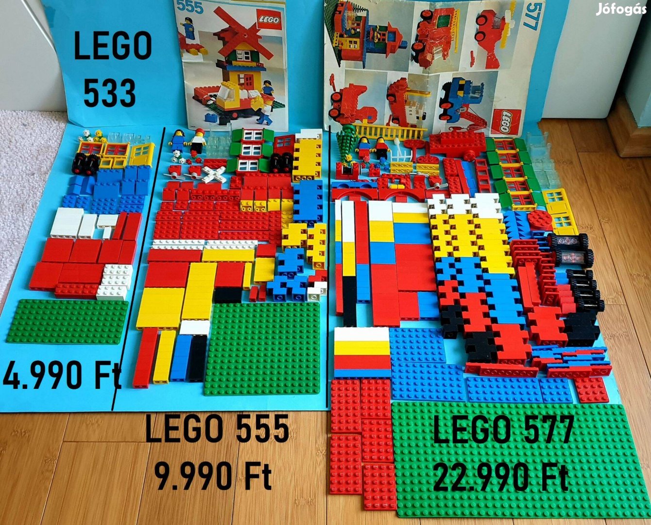 Több mint 40 éves LEGO Basic Set 533, 555, 577 (1981), útmutató