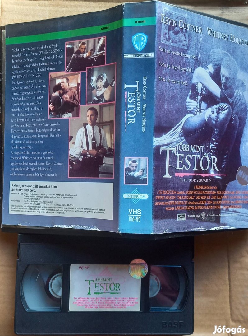 Több mint testőr - krimi vhs - Kevin Costner