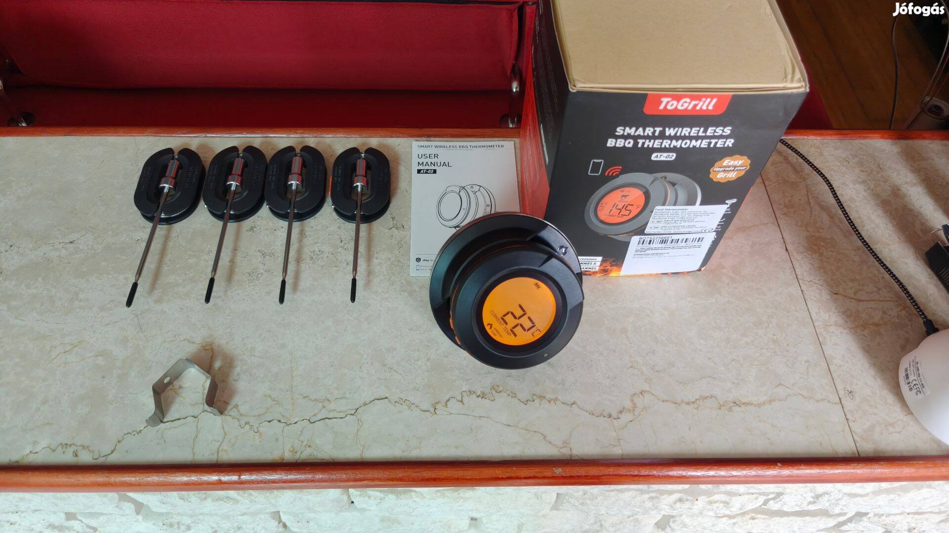 Togrill 4 szondás Bluetooth Smart BBQ-Kamado Hőmérő