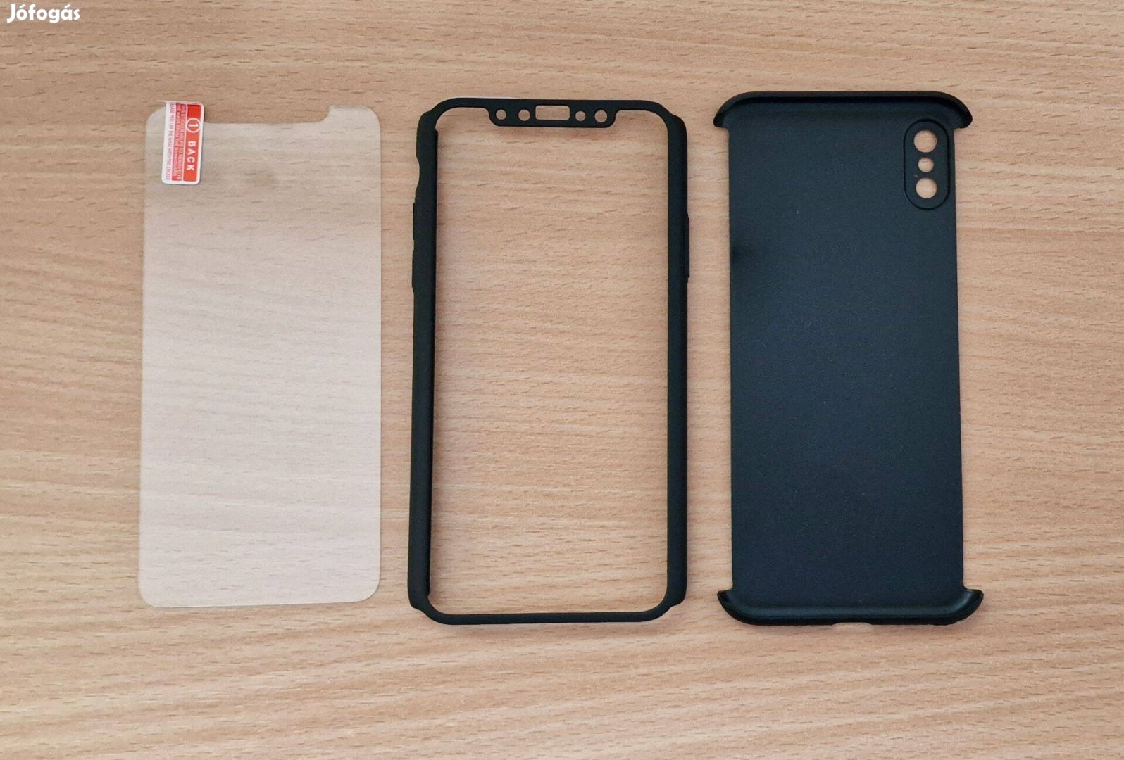 Tok Iphone X telefonra tok fóliával fekete színű