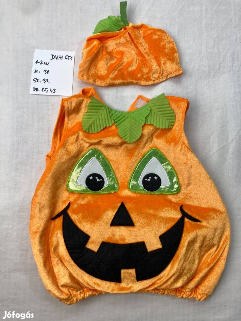 Tök jelmez, halloween jelmez 1-2 év Dkh651