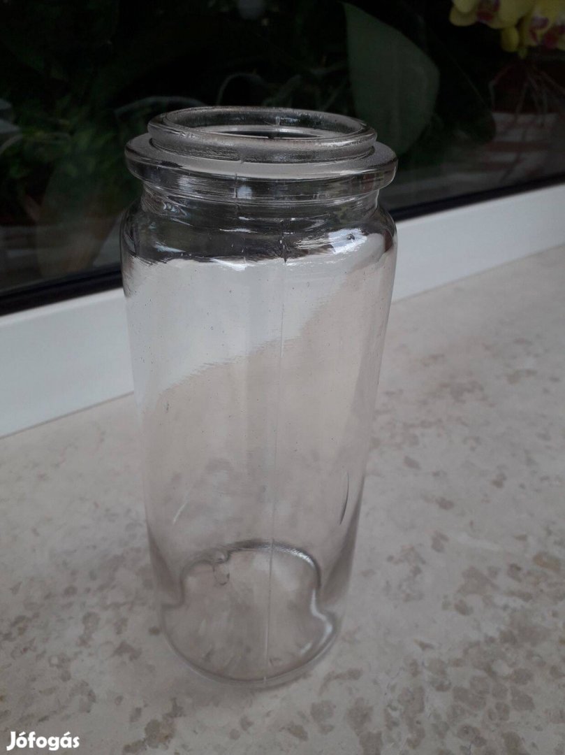 Tokod Favorit 2 db régi csatos befőttesüveg, dekoráció