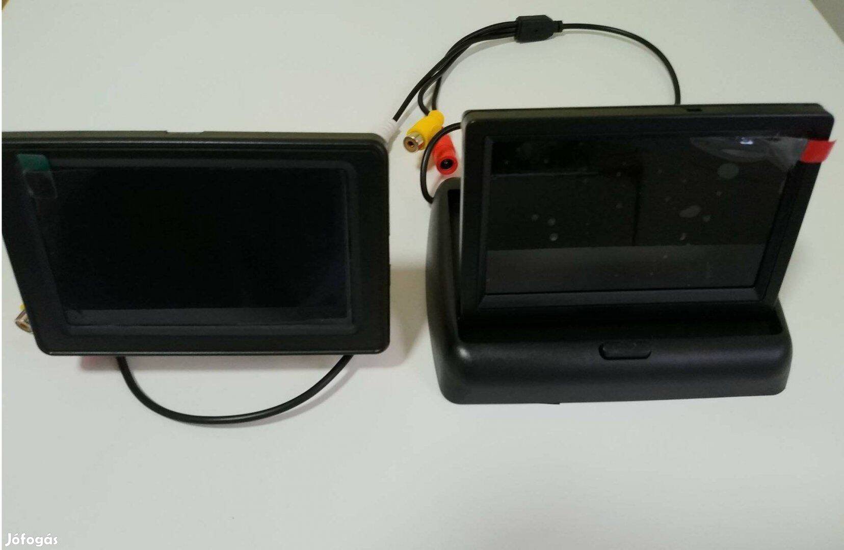 Tolatókamera Monitor TFC LCD 4,3" Felnyíló vagy Talpas tolató kamera