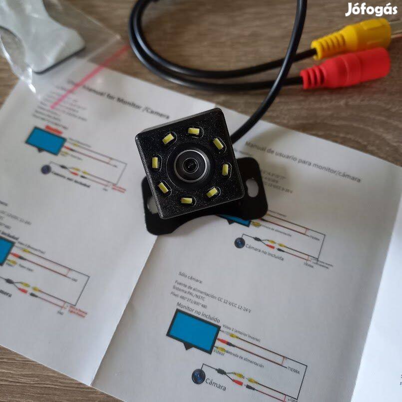 Tolatókamera Új Rca led világítással tolató kamera